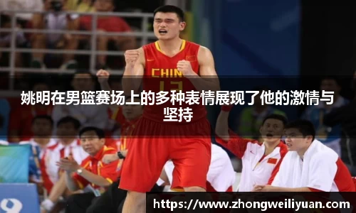 姚明在男篮赛场上的多种表情展现了他的激情与坚持